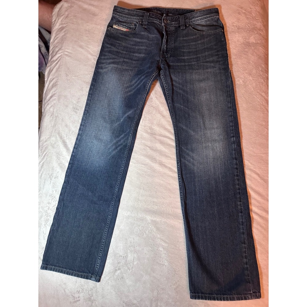 Diesel Safado Regular Slim Straight Dark Wash Button Fly Jeans Mens 31x30. Y2K
